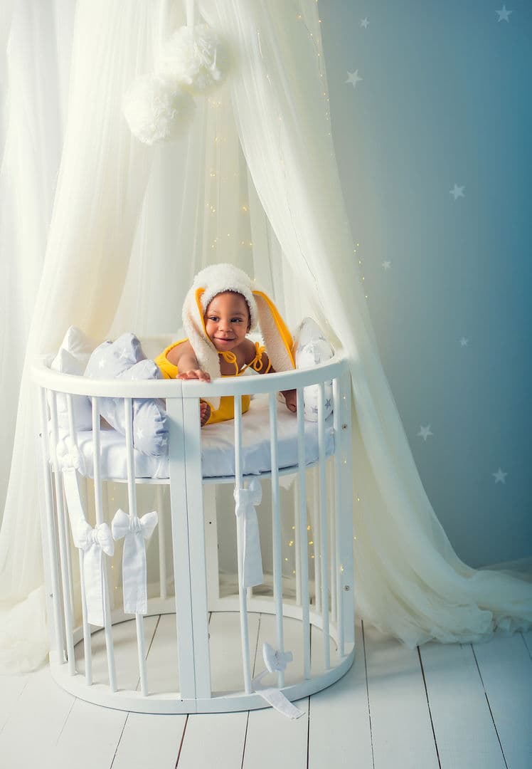 Charming baby sitter portrait