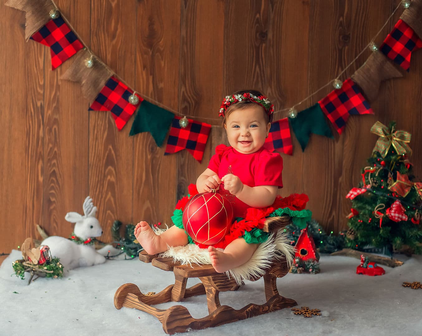 Baby enjoying first cake smash experience