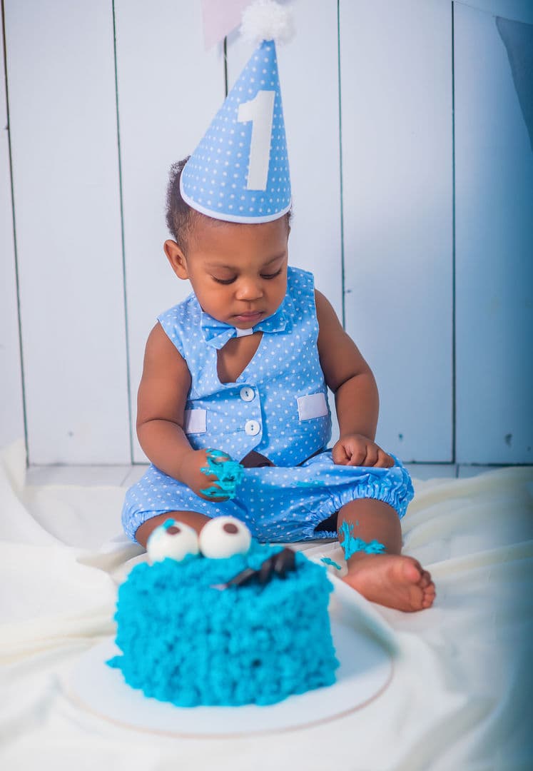 Charming baby milestone session