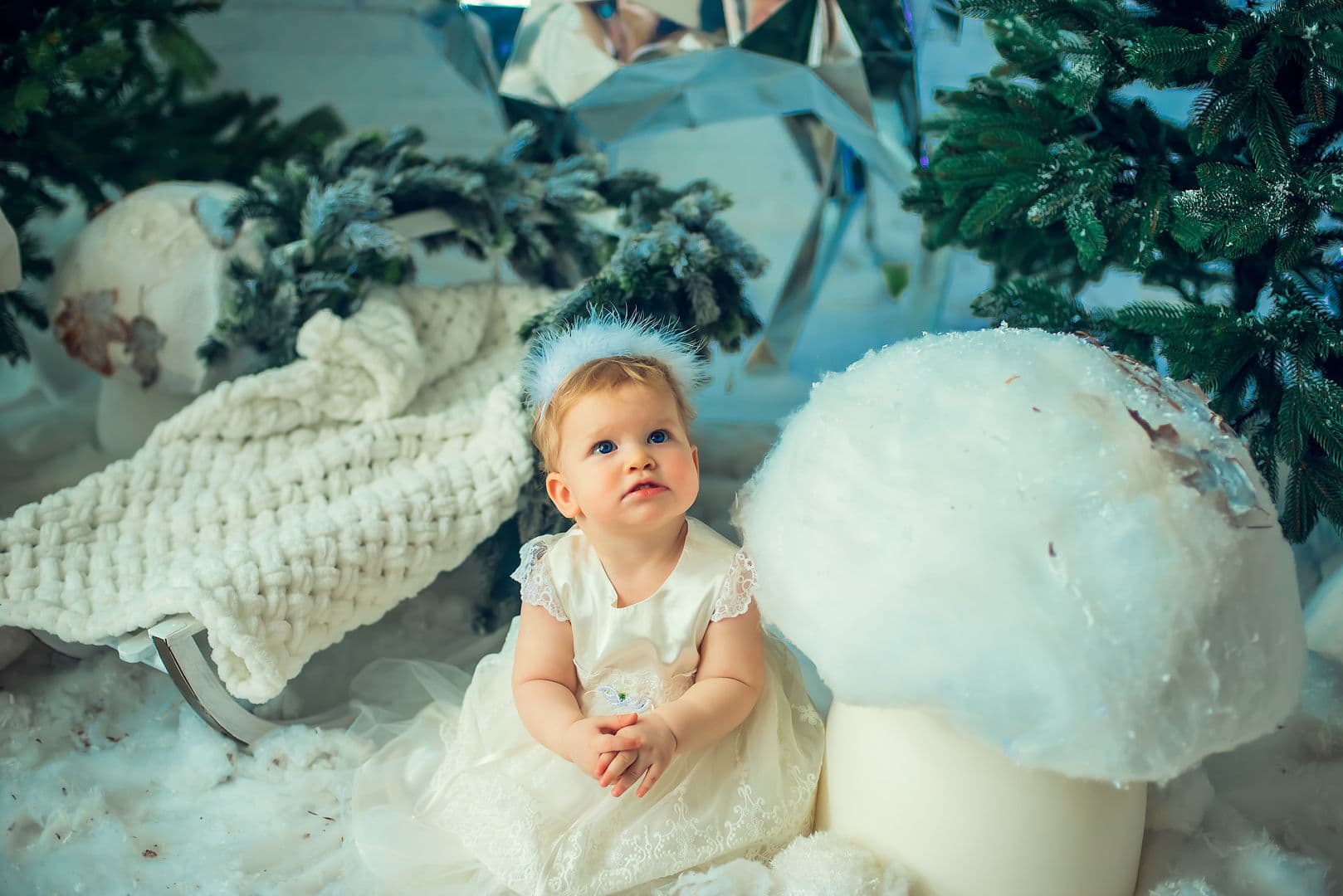 Sweet baby sitter session portrait