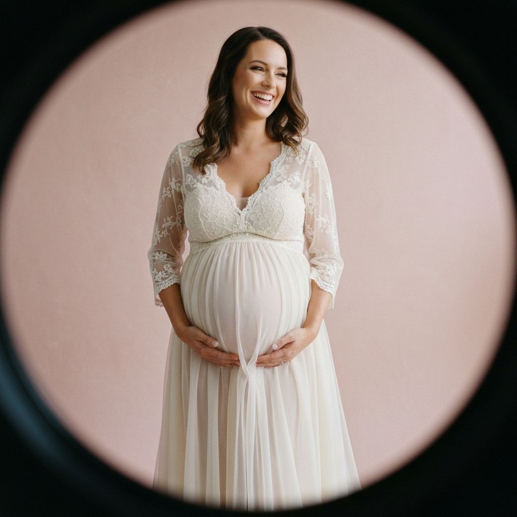 Elegant maternity gown
